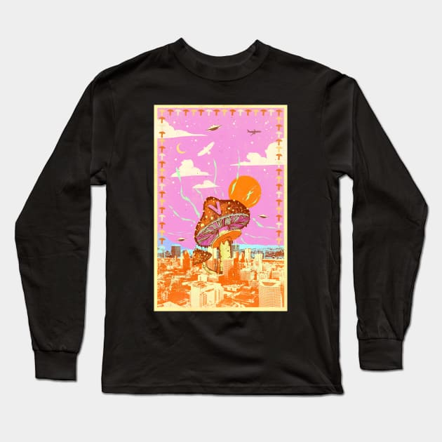 MUSHROOM CITY V Long Sleeve T-Shirt by Showdeer